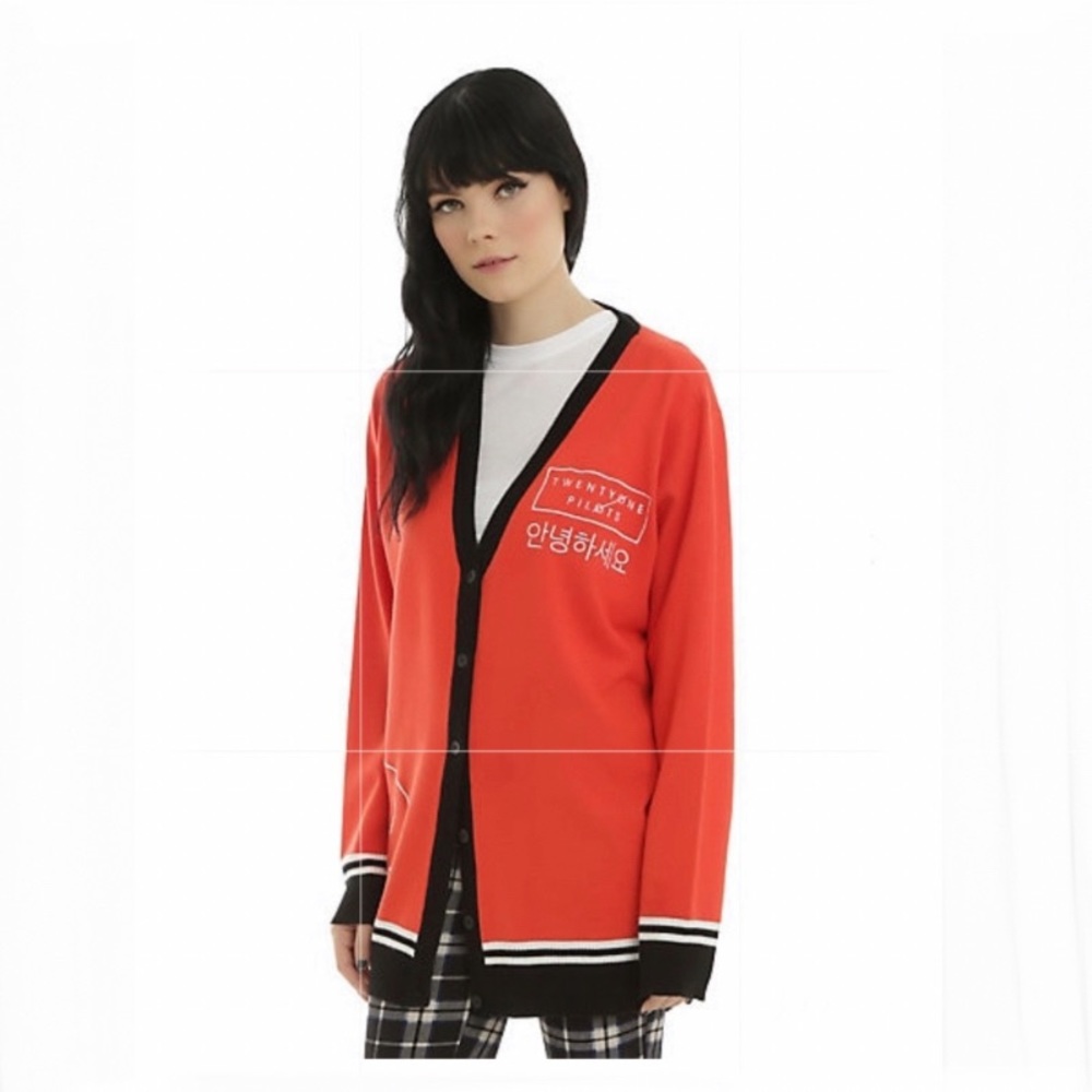 Twenty One Pilots Red Logo Girls Cardigan | XS